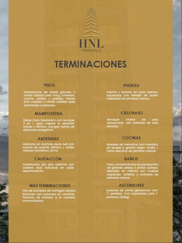 SEMIPISOS DISPONIBLES - 3 AMBIENTES - HONOLULU 3 - GUEMES