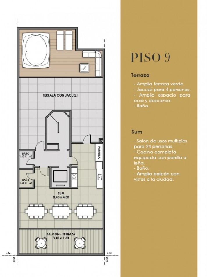 SEMIPISOS DISPONIBLES - 3 AMBIENTES - HONOLULU 3 - GUEMES