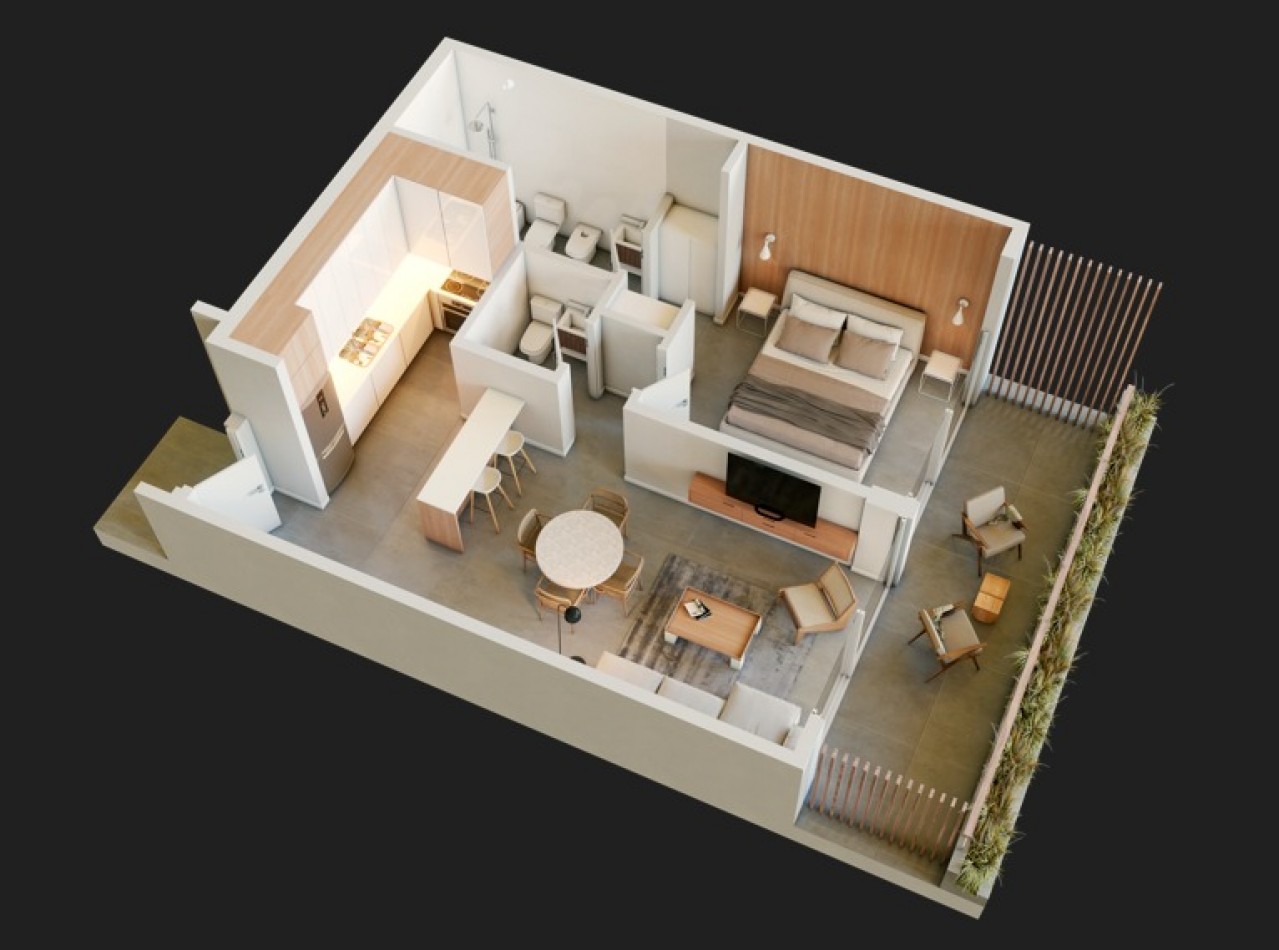 DEPARTAMENTOS DISPONIBLES - 2 AMBIENTES - BRICK- GUEMES