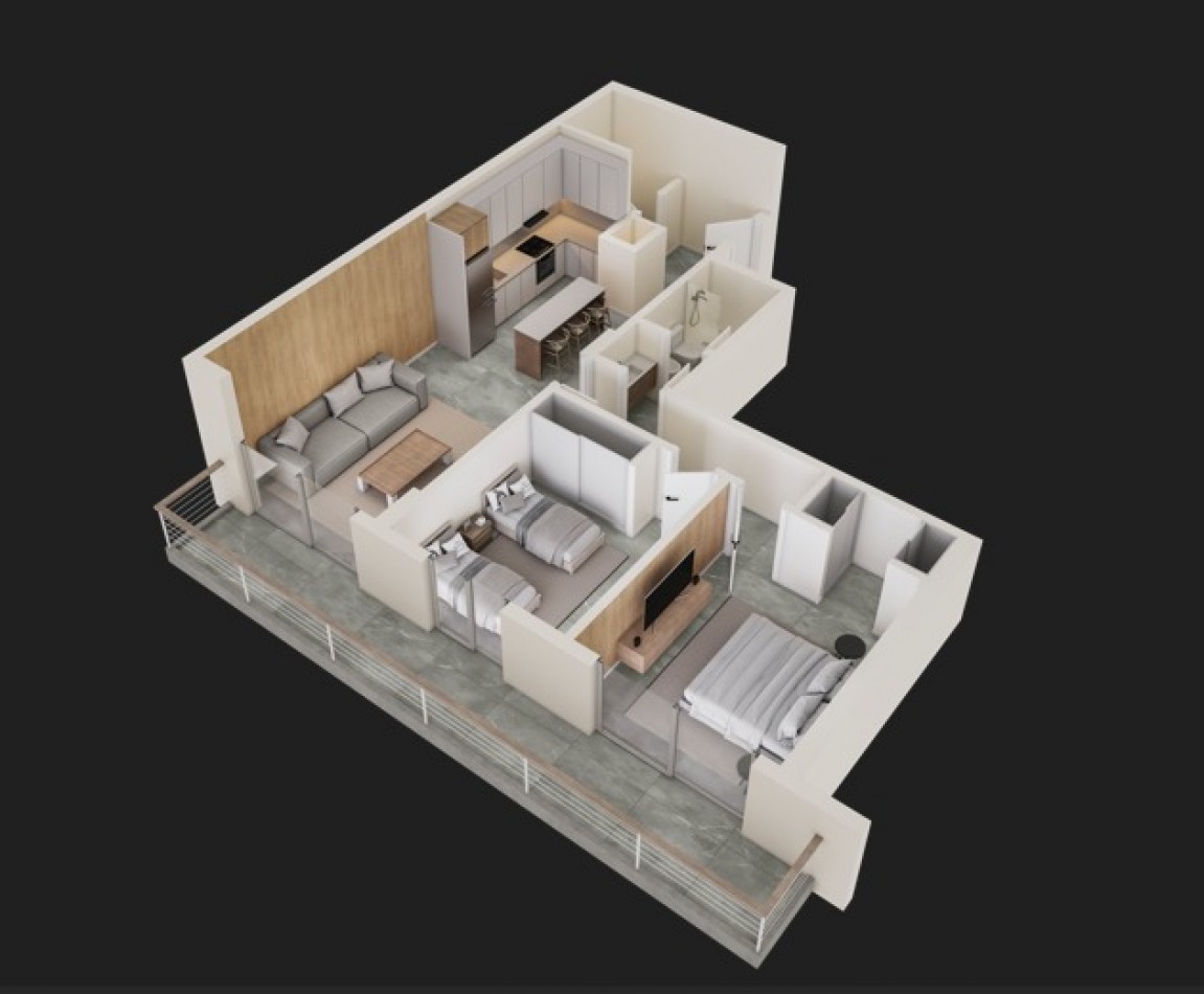 DEPARTAMENTOS DISPONIBLES - 3 AMBIENTES - BRICK- GUEMES