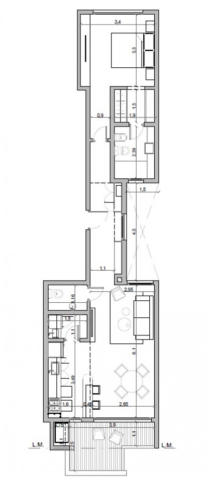 SEMIPISO DE 3 AMBIENTES - UNIDADES DISPONIBLES-  MONIQUE FORET - GUEMES