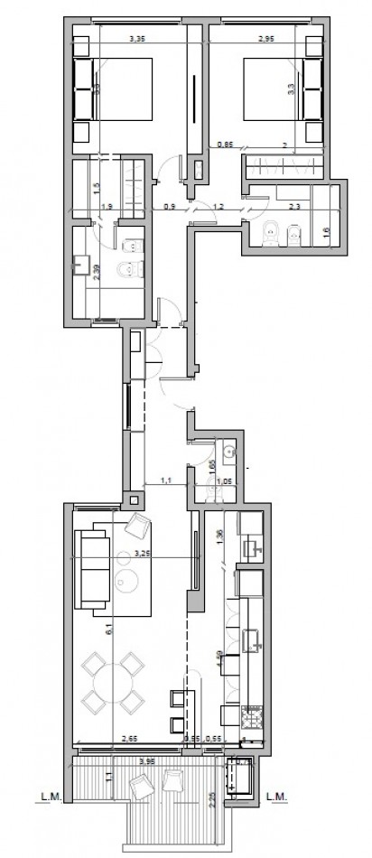 SEMIPISO DE 2 AMBIENTES - UNIDADES DISPONIBLES-  MONIQUE FORET - GUEMES