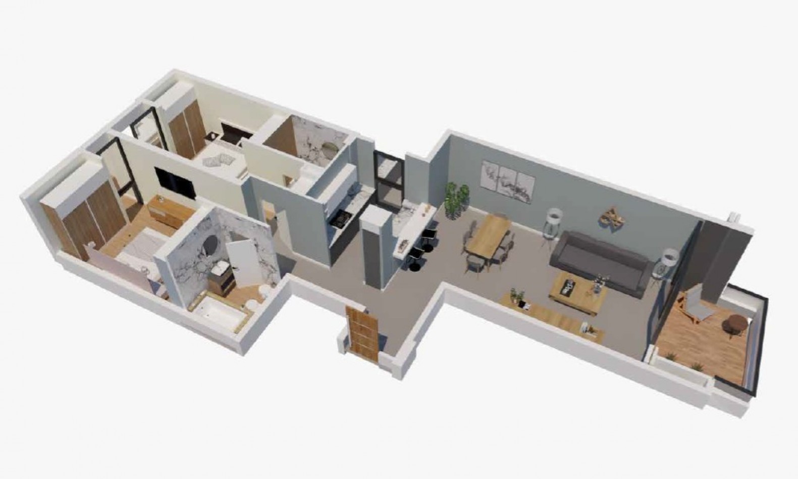 DEPARTAMENTOS DE 2, 3 Y 4 AMBIENTES -  CVR IV - FRENTE AL MAR