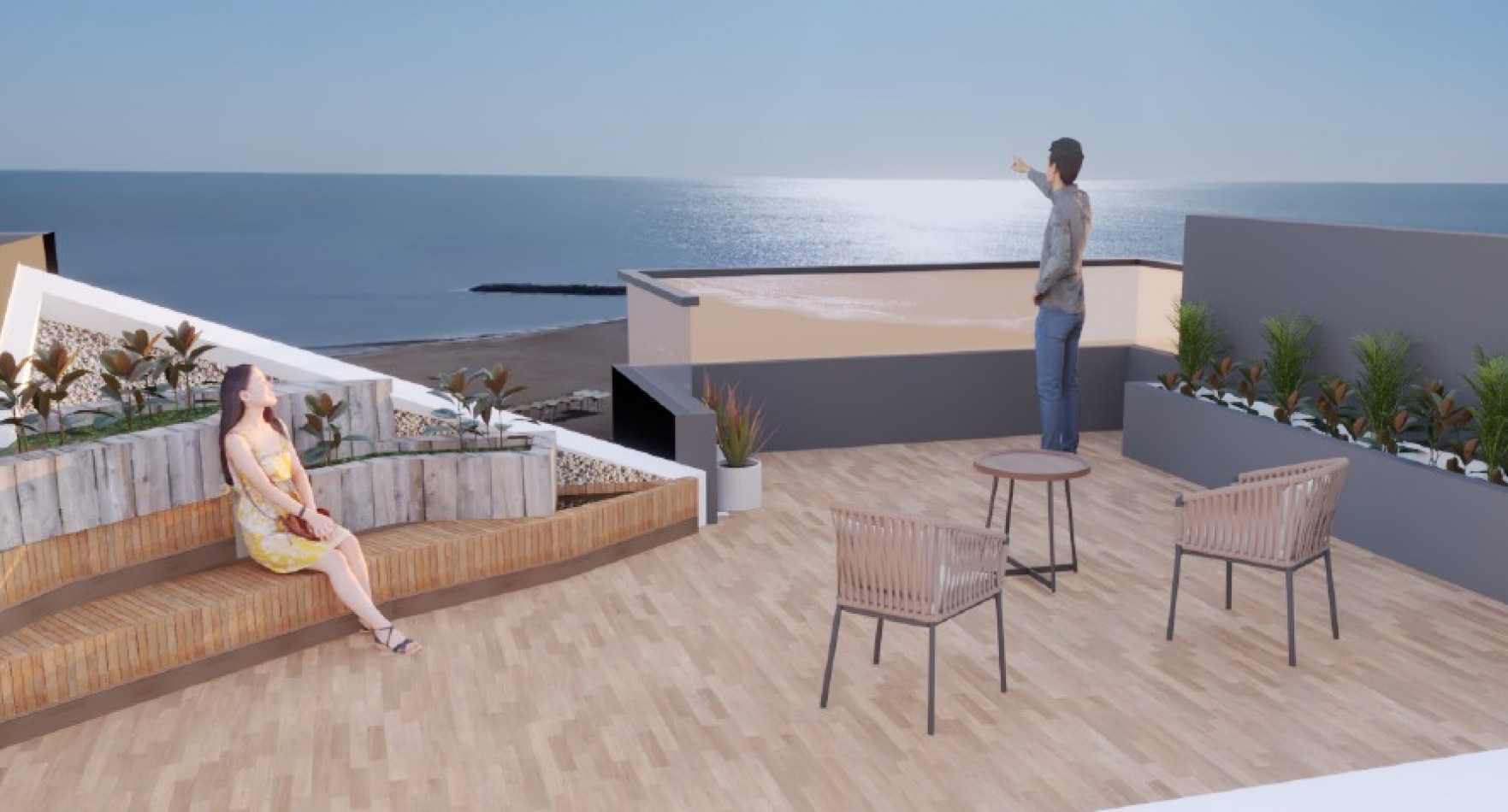 DEPARTAMENTOS DE 2, 3 Y 4 AMBIENTES -  CVR IV - FRENTE AL MAR