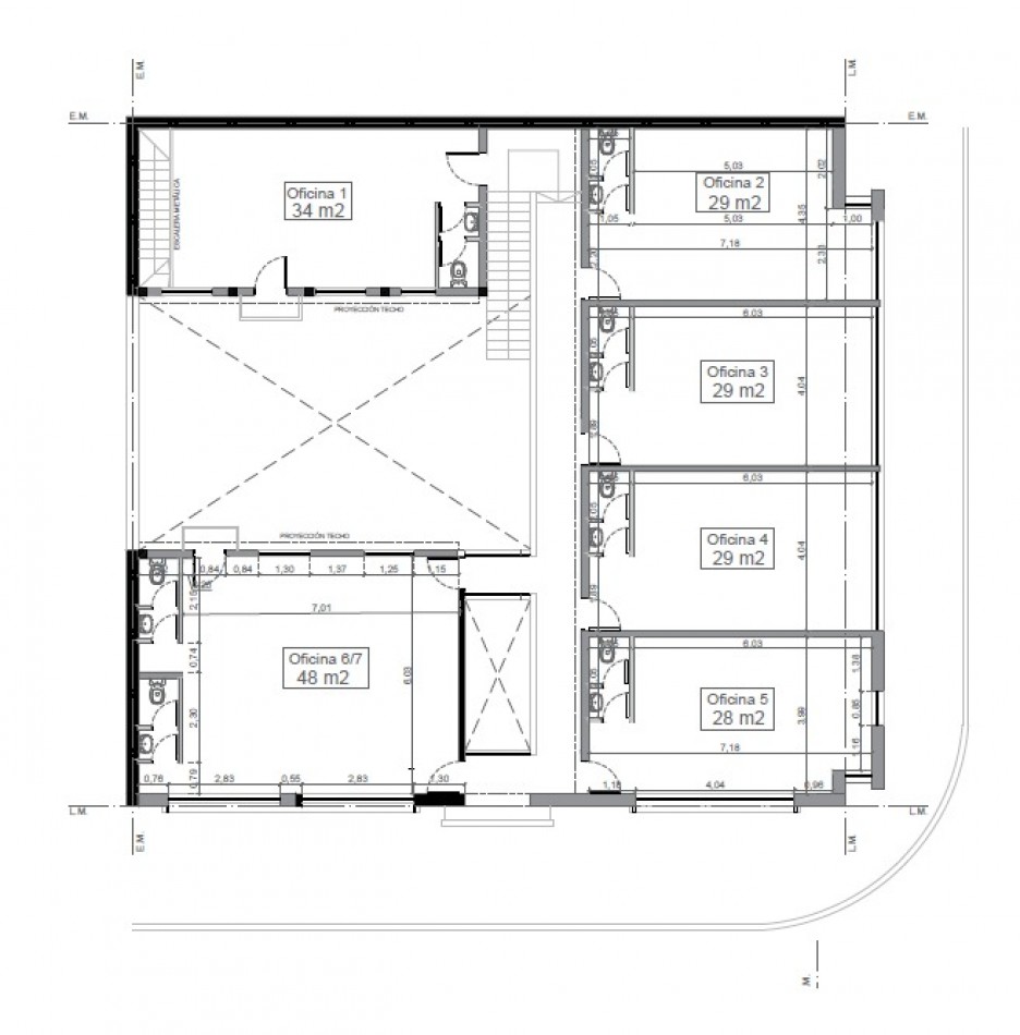 ALQUILER DE OFICINAS Y LOCALES COMERCIALES - CAFETERIA- COMPLEJO CHAUVIN
