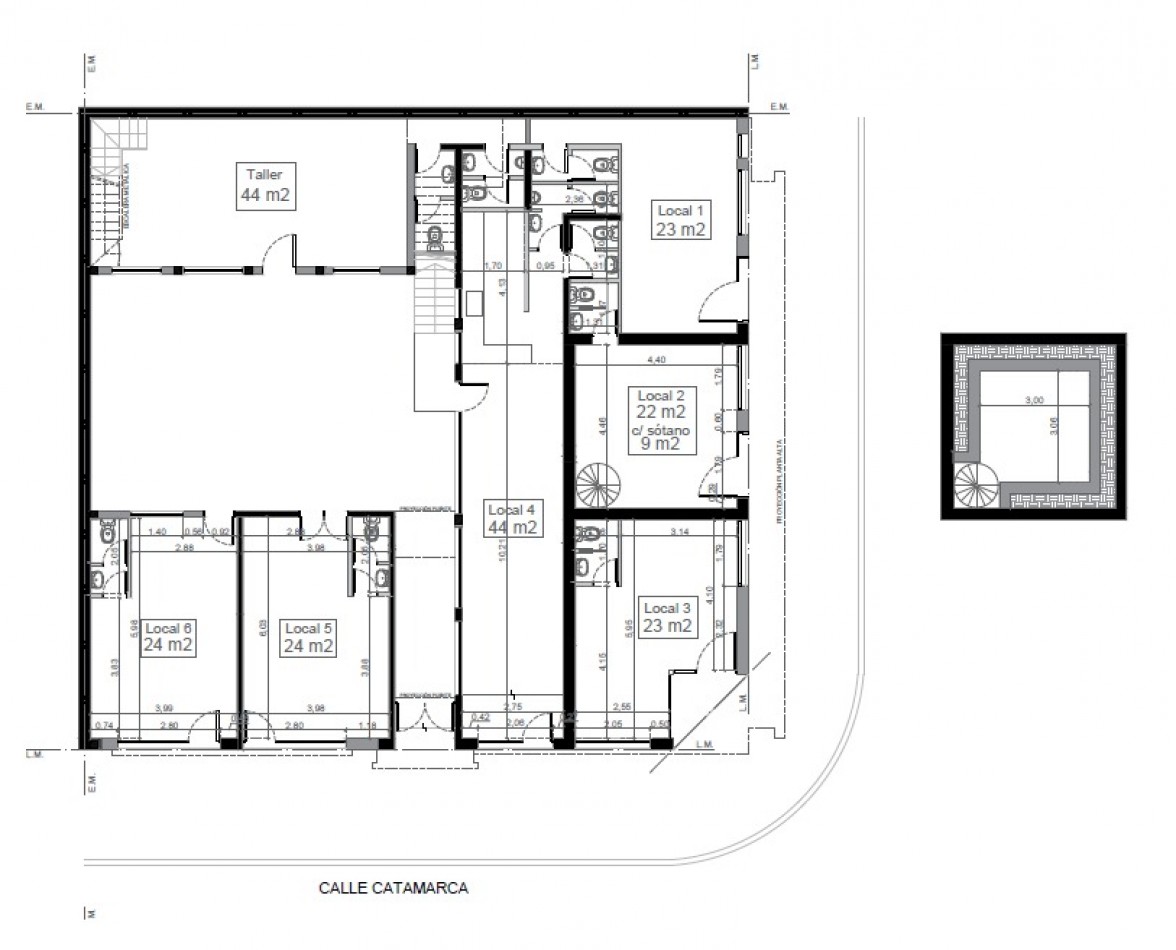 ALQUILER DE OFICINAS Y LOCALES COMERCIALES - CAFETERIA- COMPLEJO CHAUVIN