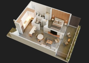 DEPARTAMENTOS DISPONIBLES - 2 AMBIENTES - BRICK- GUEMES