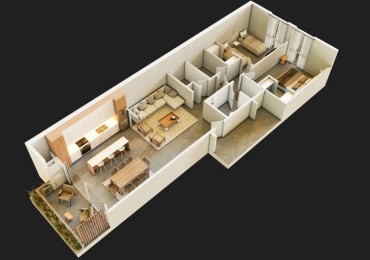 DEPARTAMENTOS DISPONIBLES - 3 AMBIENTES - BRICK- GUEMES